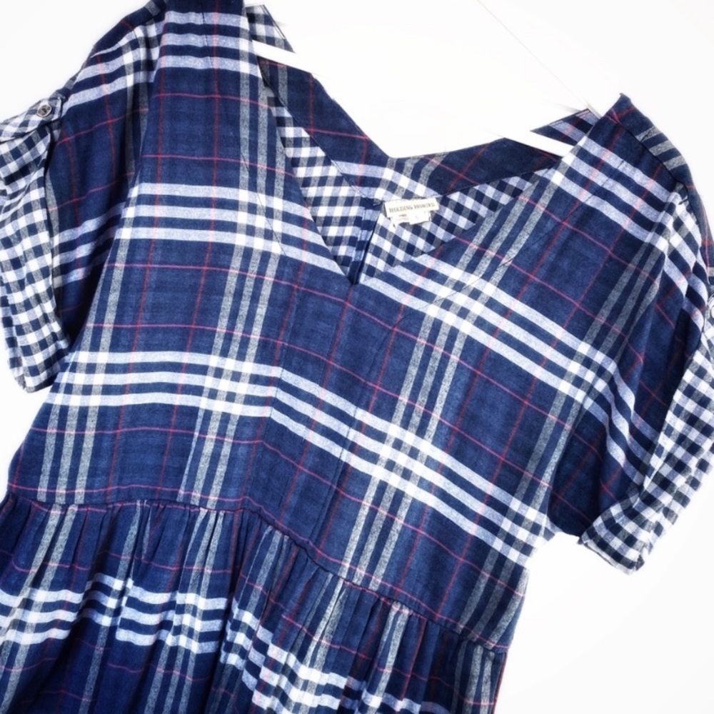 Anthropologie Blue and White Holding Horses Skater Dress - Picture 2 of 3